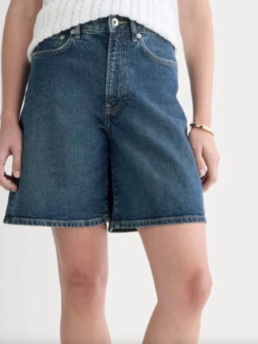 The Long A-Line Denim Short